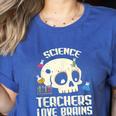 Science Teachers Love Brains Teachers Halloween Women's Heather T-Shirt Heather True Royal Science Teachers Love Brains Teachers Halloween Women's Heather T-Shirt Heather True Royal