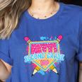 Second Grade Drip Ice Cream Home Plate Baseball Teachers Kid Women's Heather T-Shirt Heather True Royal