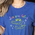 See You Later Teacher Summer Alligator Last Day Of School Women's Heather T-Shirt Heather True Royal