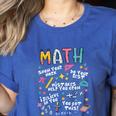 Show Your Work Math Teacher First Day Back To School Women's Heather T-Shirt Heather True Royal