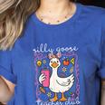 Silly Goose Teacher Club Animal Lover Groovy Teacher Women's Heather T-Shirt Heather True Royal Silly Goose Teacher Club Animal Lover Groovy Teacher Women's Heather T-Shirt Heather True Royal