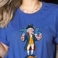 Six Seven 6 7 7 6 George Washington Teacher American Women's Heather T-Shirt Heather True Royal