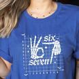 Six Seven Coordinate 67 Skeleton Math Teacher 67 Women's Heather T-Shirt Heather True Royal Six Seven Coordinate 67 Skeleton Math Teacher 67 Women's Heather T-Shirt Heather True Royal