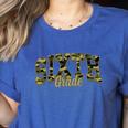 Sixth Grade Teacher Student Camouflage Back To School Women's Heather T-Shirt Heather True Royal Sixth Grade Teacher Student Camouflage Back To School Women's Heather T-Shirt Heather True Royal