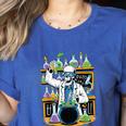 Skeleton Mad Scientist Halloween Costume Science Teacher Women's Heather T-Shirt Heather True Royal