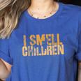 I SMELL CHILDREN Halloween Teacher Classroom I Teach Women's Heather T-Shirt Heather True Royal