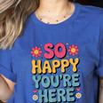 So Happy You’Re Here Groovy Retro Positivity Women Teacher Women's Heather T-Shirt Heather True Royal So Happy You’Re Here Groovy Retro Positivity Women Teacher Women's Heather T-Shirt Heather True Royal