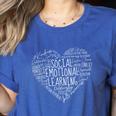 Social Emotional Learning Heart Counselor Teacher SEL Kind Women's Heather T-Shirt Heather True Royal Social Emotional Learning Heart Counselor Teacher SEL Kind Women's Heather T-Shirt Heather True Royal