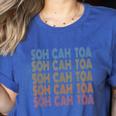 SOH CAH TOA SOHCAHTOA Trigonometry Math Parody Teacher Men Women Kids Women's Heather T-Shirt Heather True Royal