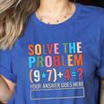 Solve The Problem 67 Six Seven Math Teacher School Women's Heather T-Shirt Heather True Royal Solve The Problem 67 Six Seven Math Teacher School Women's Heather T-Shirt Heather True Royal
