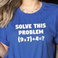 Solve This Problem 9X7467 Elementary Math Teacher Women's Heather T-Shirt Heather True Royal Solve This Problem 9X7467 Elementary Math Teacher Women's Heather T-Shirt Heather True Royal