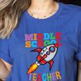 Space Middle School Teacher Back To School Men Women Kids Women's Heather T-Shirt Heather True Royal Space Middle School Teacher Back To School Men Women Kids Women's Heather T-Shirt Heather True Royal