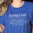 Spanglish Definition Spanish Teacher Bilingual Maestra Women's Heather T-Shirt Heather True Royal