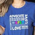 Special Education Advocate Love Support SPED Teacher Women's Heather T-Shirt Heather True Royal