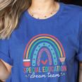 Special Education Dream Team Rainbow SPED Teacher Autism Women's Heather T-Shirt Heather True Royal