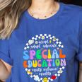 Special Education Teacher SPED Squad Team Kids Men Groovy Women's Heather T-Shirt Heather True Royal