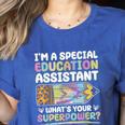 Special Educational Assistant And Sped Teacher Women's Heather T-Shirt Heather True Royal Special Educational Assistant And Sped Teacher Women's Heather T-Shirt Heather True Royal