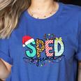 SPED Squad Special Education Teacher Autism Christmas Women Women's Heather T-Shirt Heather True Royal