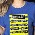 Spelling Bee Pun Halloween Costume For Teachers Women's Heather T-Shirt Heather True Royal Spelling Bee Pun Halloween Costume For Teachers Women's Heather T-Shirt Heather True Royal