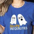 Spooky Ghost Inequalities Halloween Math Teacher Women's Heather T-Shirt Heather True Royal Spooky Ghost Inequalities Halloween Math Teacher Women's Heather T-Shirt Heather True Royal