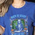 Spooky Halloween Math Teacher Women's Heather T-Shirt Heather True Royal Spooky Halloween Math Teacher Women's Heather T-Shirt Heather True Royal