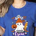 Spooky Para Crew Ghost Halloween Paraprofessional Teacher Women's Heather T-Shirt Heather True Royal