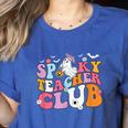 Spooky Teacher Club Halloween Women's Heather T-Shirt Heather True Royal Spooky Teacher Club Halloween Women's Heather T-Shirt Heather True Royal