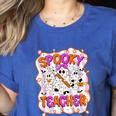 Spooky Teacher Ghost Pencil Teacher Halloween Teacher Women's Heather T-Shirt Heather True Royal