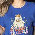 Spooky Teacher Groovy Retro Ghost Teacher Halloween 2023 For Men Women Kids Women's Heather T-Shirt Heather True Royal Spooky Teacher Groovy Retro Ghost Teacher Halloween 2023 For Men Women Kids Women's Heather T-Shirt Heather True Royal