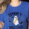 Spooky Toddler Teacher Halloween School Women's Heather T-Shirt Heather True Royal Spooky Toddler Teacher Halloween School Women's Heather T-Shirt Heather True Royal