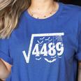 Square Root 4489 Halloween Meme 67 Math Teacher Women's Heather T-Shirt Heather True Royal