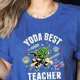 Star Wars Yoda Best Teacher Icons Women's Heather T-Shirt Heather True Royal