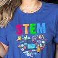STEM Science Technology Engineering Math Teacher Women's Heather T-Shirt Heather True Royal
