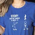 Stop You'Re Under A Rest Music Teacher Women's Heather T-Shirt Heather True Royal Stop You'Re Under A Rest Music Teacher Women's Heather T-Shirt Heather True Royal