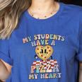 My Students Have A Pizza-My-Heart Valentines Day Teacher Women's Heather T-Shirt Heather True Royal