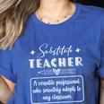 Substitute Teacher Definition Women's Heather T-Shirt Heather True Royal