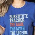Substitute Teacher Man The Myth The Legend Appreciation Day Women's Heather T-Shirt Heather True Royal Substitute Teacher Man The Myth The Legend Appreciation Day Women's Heather T-Shirt Heather True Royal