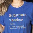 Substitute Teacher Like A Normal Teacher But Cooler Women's Heather T-Shirt Heather True Royal Substitute Teacher Like A Normal Teacher But Cooler Women's Heather T-Shirt Heather True Royal