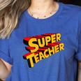 Super Teacher SuperTeacher Women's Heather T-Shirt Heather True Royal Super Teacher SuperTeacher Women's Heather T-Shirt Heather True Royal