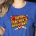 Super Teacher's Assistant Educational Superhero Women's Heather T-Shirt Heather True Royal Super Teacher's Assistant Educational Superhero Women's Heather T-Shirt Heather True Royal