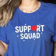 Support Squad Cute Heart Supportive Teacher Team Member Women's Heather T-Shirt Heather True Royal