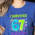 I Survived 67 Days Of School 67 Meme Science Teacher Women's Heather T-Shirt Heather True Royal I Survived 67 Days Of School 67 Meme Science Teacher Women's Heather T-Shirt Heather True Royal