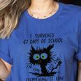 I Survived 67 Days Of School Teachers Students Humor Women's Heather T-Shirt Heather True Royal I Survived 67 Days Of School Teachers Students Humor Women's Heather T-Shirt Heather True Royal