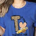 T Is For Teacher’s Aide Back To First Day Of School Leopard Men Women Girls Kids Women's Heather T-Shirt Heather True Royal T Is For Teacher’s Aide Back To First Day Of School Leopard Men Women Girls Kids Women's Heather T-Shirt Heather True Royal
