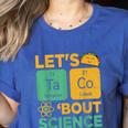 Lets Tacos Bout Science Teacher Chemistry Physics Women's Heather T-Shirt Heather True Royal Lets Tacos Bout Science Teacher Chemistry Physics Women's Heather T-Shirt Heather True Royal