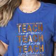 Teach Compassion Kindness Confidence History Teacher Women's Heather T-Shirt Heather True Royal Teach Compassion Kindness Confidence History Teacher Women's Heather T-Shirt Heather True Royal