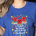 I Teach The Cutest Apples In The Orchard Cute Fall Teacher Women's Heather T-Shirt Heather True Royal