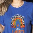 I Teach The Cutest Little Turkeys Thanksgiving Teacher Men Women Girls Kids Women's Heather T-Shirt Heather True Royal