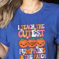 I Teach The Cutest Pumpkins Halloween Fall Teacher Women Women's Heather T-Shirt Heather True Royal I Teach The Cutest Pumpkins Halloween Fall Teacher Women Women's Heather T-Shirt Heather True Royal