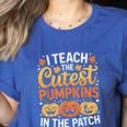 I Teach The Cutest Pumpkins Tshirt Halloween Teacher Women's Heather T-Shirt Heather True Royal I Teach The Cutest Pumpkins Tshirt Halloween Teacher Women's Heather T-Shirt Heather True Royal